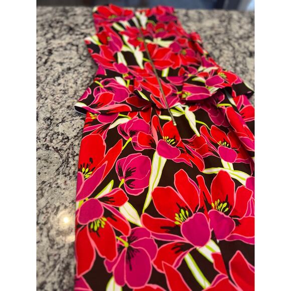 Kate Spade New York tropical floral peplum sheath dress size 4 - Picture 12 of 15
